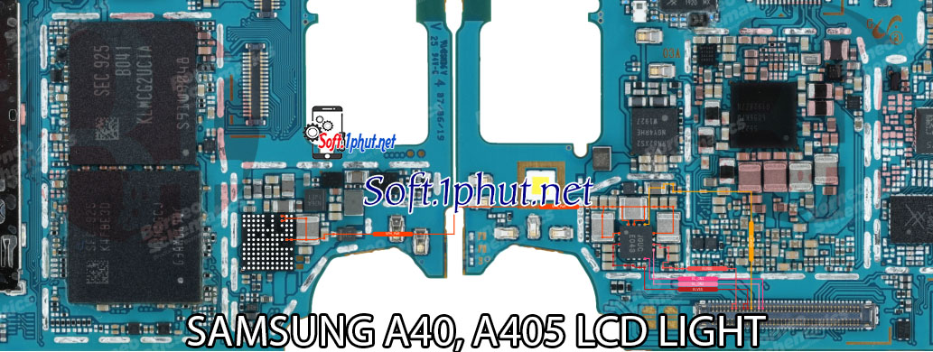 SƠ ĐỒ SỬA CHỮA LỖI ĐÈN MÀN HÌNH KHÔNG SÁNG, KHÔNG HOẠT ĐỘNG SAMSUNG A40, A405