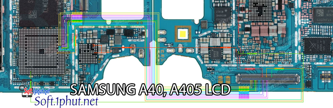 SƠ ĐỒ SỬA CHỮA LỖI MÀN HÌNH HIỂN THỊ SAMSUNG A40, A405
