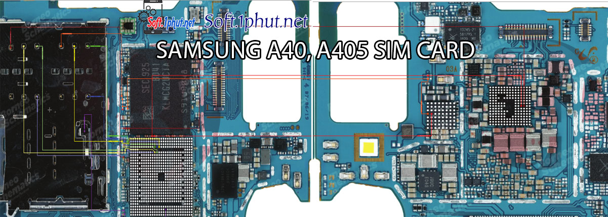 SƠ ĐỒ SỬA CHỮA LỖI SIM KHÔNG HỢP LỆ, KHÔNG VÀO SIM SAMSUNG A40, A405