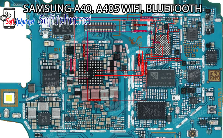 SƠ ĐỒ SỬA CHỮA LỖI KẾT NỐI WIFI, BLUETOOTH SAMSSUNG A40, A405