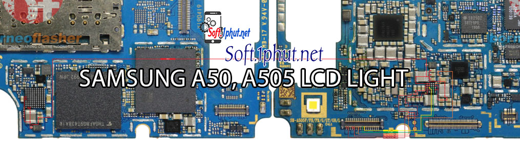 SƠ ĐỒ SỬA CHỮA LỖI ĐÈN MÀN HÌNH KHÔNG HOẠT ĐỘNG, TỐI SAMSUNG A50, A505