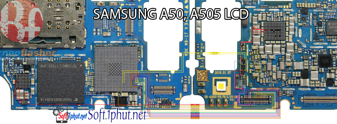 SƠ ĐỒ SỬA CHỮA LỖI MÀN HÌNH HIỂN THỊ SAMSUNG A50, A505