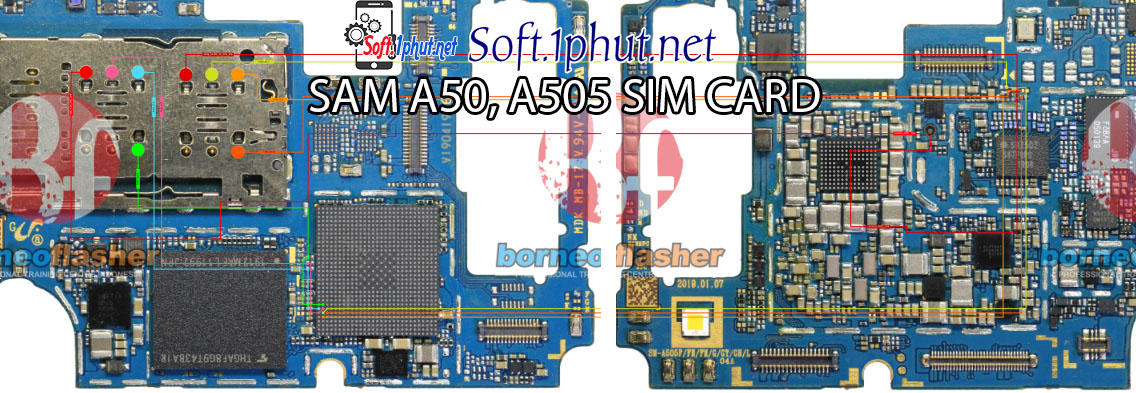 SƠ ĐỒ SỬA CHỮA LỖI SIM KHÔNG HỢP LỆ, KHÔNG VÀO SIM SAMSUNG A50, A505