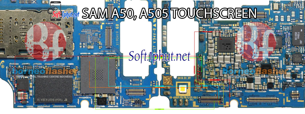 SƠ ĐỒ SỬA CHỮA LỖI CẢM ỨNG SAMSUNG A50, A505