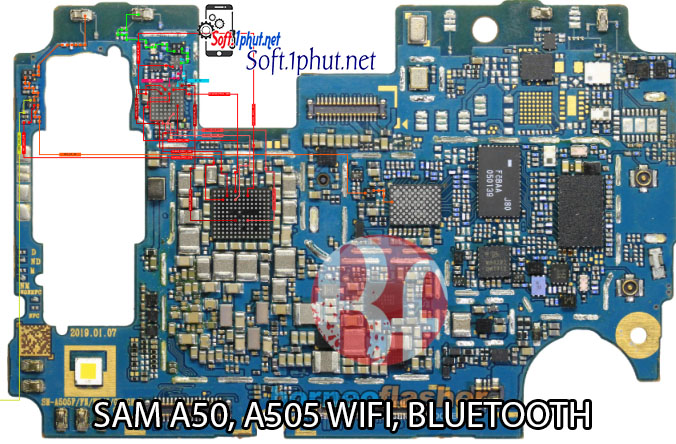 SƠ ĐỒ SỬA CHỮA LỖI KẾT NỐI WIFI, BLUETOOTH SAMSUNG A50, A505