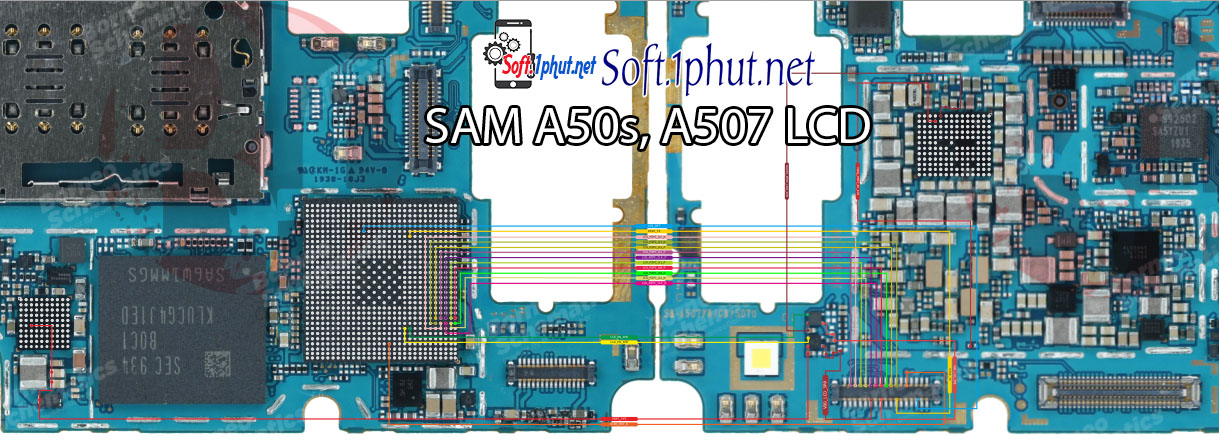 SƠ ĐỒ SỬA CHỮA LỖI MÀN HÌNH HIỂN THỊ SAMSUNG A50s, A507