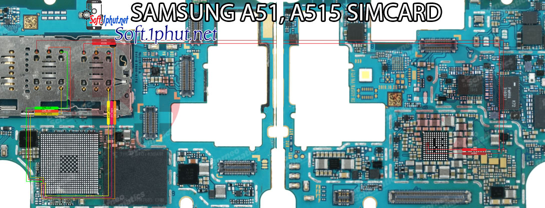 SƠ ĐỒ SỬA CHỮA LỖI SIM KHÔNG HỢP LỆ, KHÔNG VÀO SIM SAMSUNG A51, A515