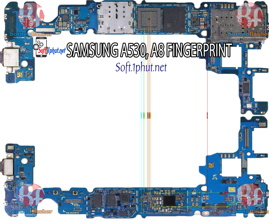 SƠ ĐỒ SỬA CHỮA LỖI VÂN TAY SAMSUNG A8, A530