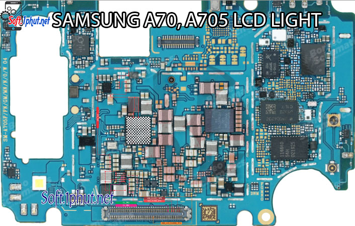 SƠ ĐỒ SỬA CHỮA LỖI ĐÈN MÀN HÌNH KHÔNG HOẠT ĐỘNG, TỐI SAM A70, A705