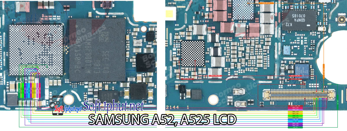 SƠ ĐỒ SỬA CHỮA LỖI MÀN HÌNH HIỂN THỊ SAMSUNG A52, A525