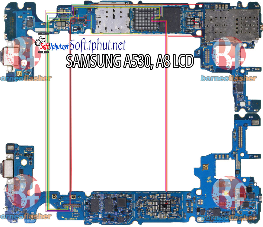 SƠ ĐỒ SỬA CHỮA LỖI MÀN HÌNH HIỂN THỊ SAMSUNG A530, A8