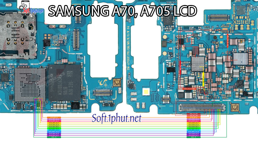 SƠ ĐỒ SỬA CHỮA LỖI MÀN HÌNH HIỂN THỊ SAMSUNG A70, A705