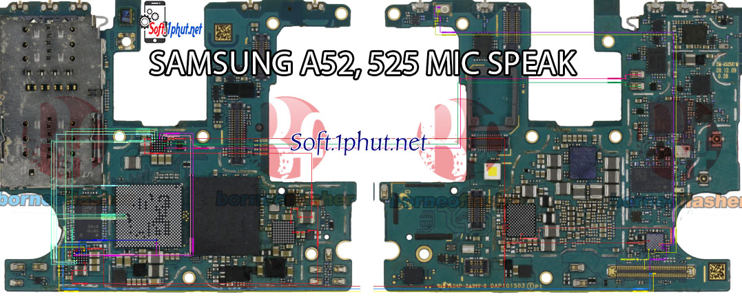SƠ ĐỒ SỬA CHỮA LỖI MIC NÓI SAMSUNG A52, A525
