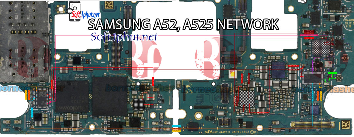 SƠ ĐỒ SỬA CHỮA LỖI MẠNG  KHÔNG HIỂN THỊ  SAMSUNG A52, A525