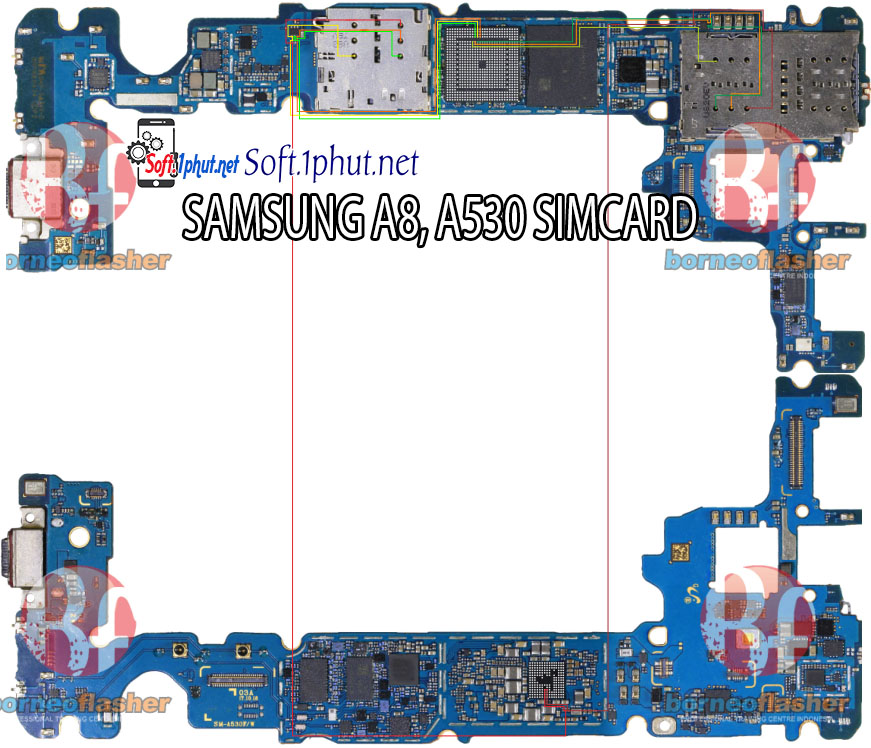 SƠ ĐỒ SỬA CHỮA LỖI SIM KHÔNG HỢP LỆ, KHÔNG VÀO SIM SAMSUNG A8, A530
