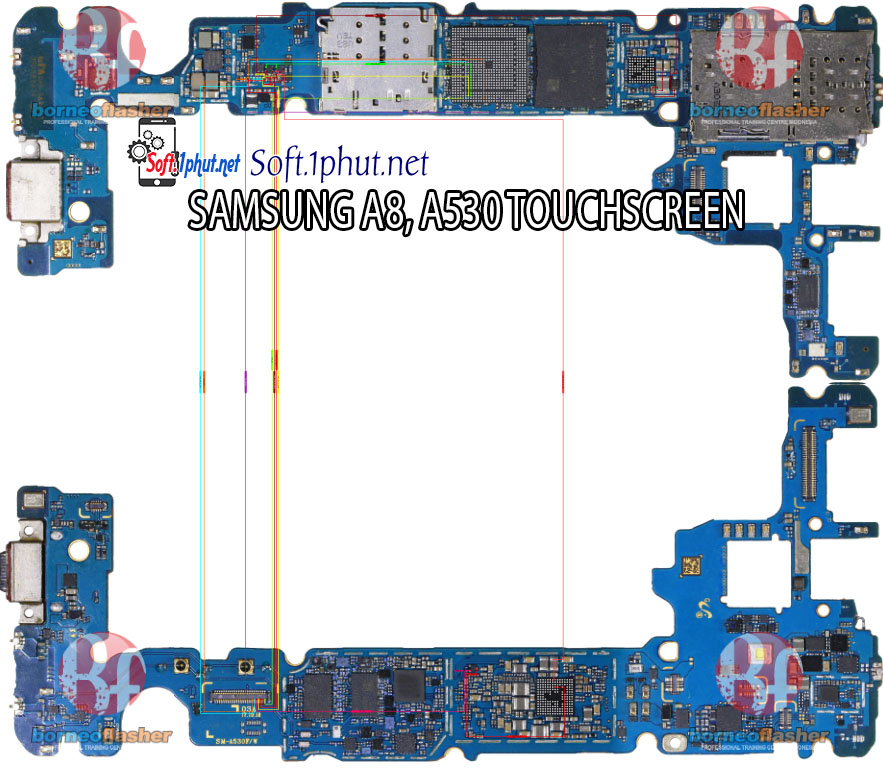 SƠ ĐỒ SỬA CHỮA LỖI MÀN HÌNH  CẢM ỨNG  SAMSUNG A8, A530