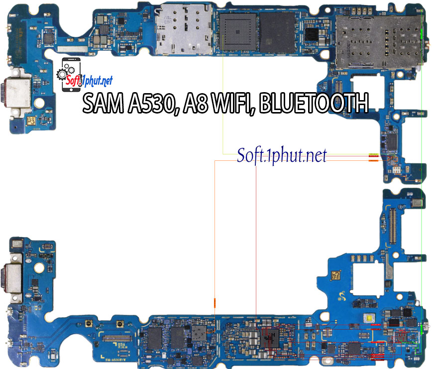 SƠ ĐỒ SỬA CHỮA LỖI KẾT NỐI WIFI, BLUETOOTH SAMSUNG A8, A530