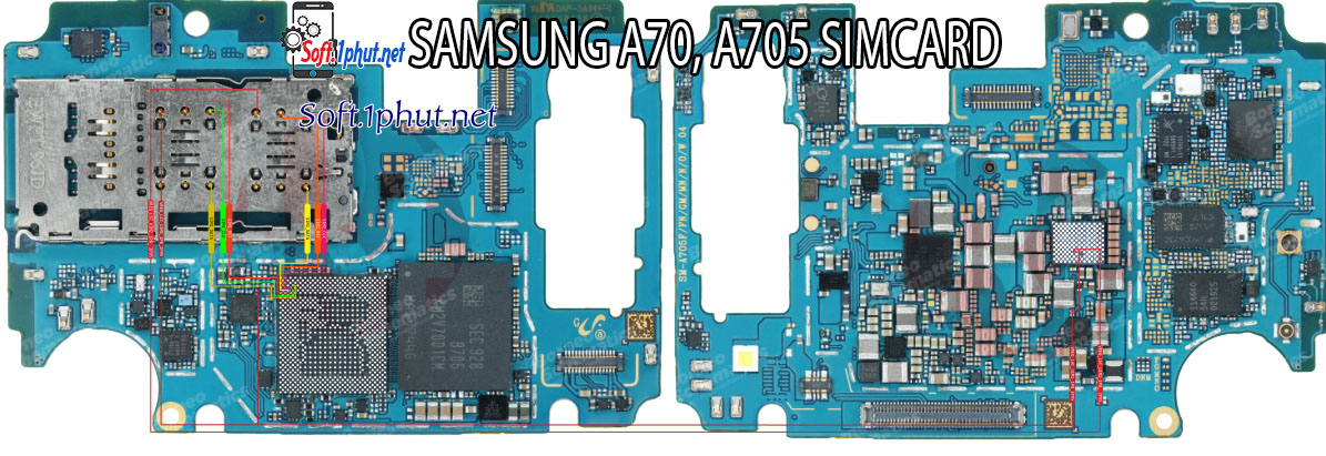 SƠ ĐỒ SỬA CHỮA LỖI SIM KHÔNG HỢP LỆ, KHÔNG VÀO SIM SAMSUNG A70, A705