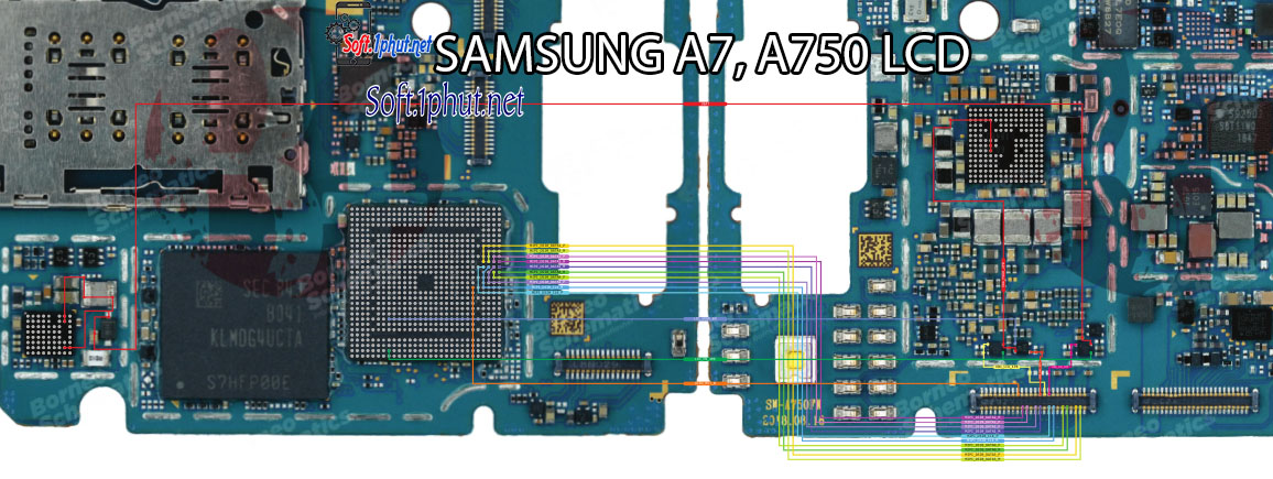 SƠ ĐỒ SỬA CHỮA LỖI MÀN HÌNH HIỂN THỊ SAMSUNG A7, A750