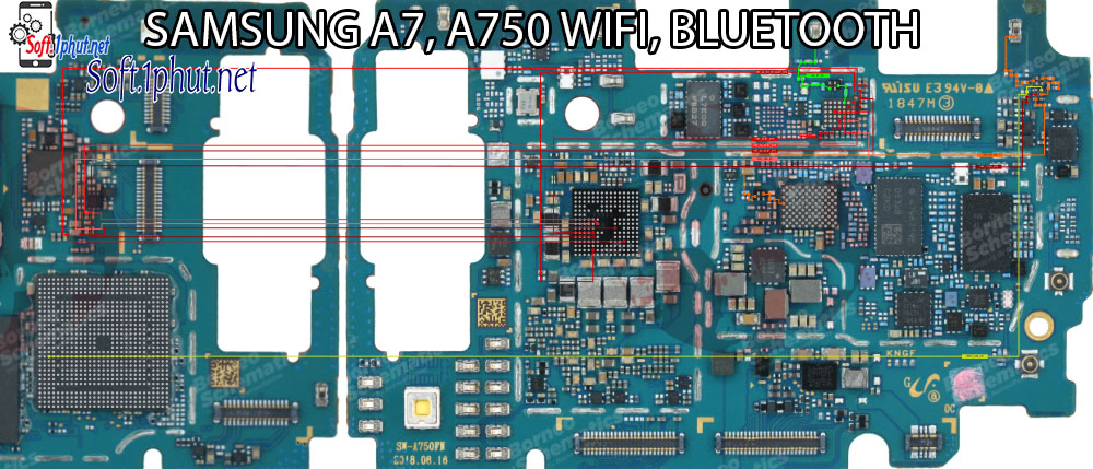 SƠ ĐỒ SỬA CHỮA LỖI KẾT NỐI WIFI, BLUETOOTH SAMSUNG A7, A750