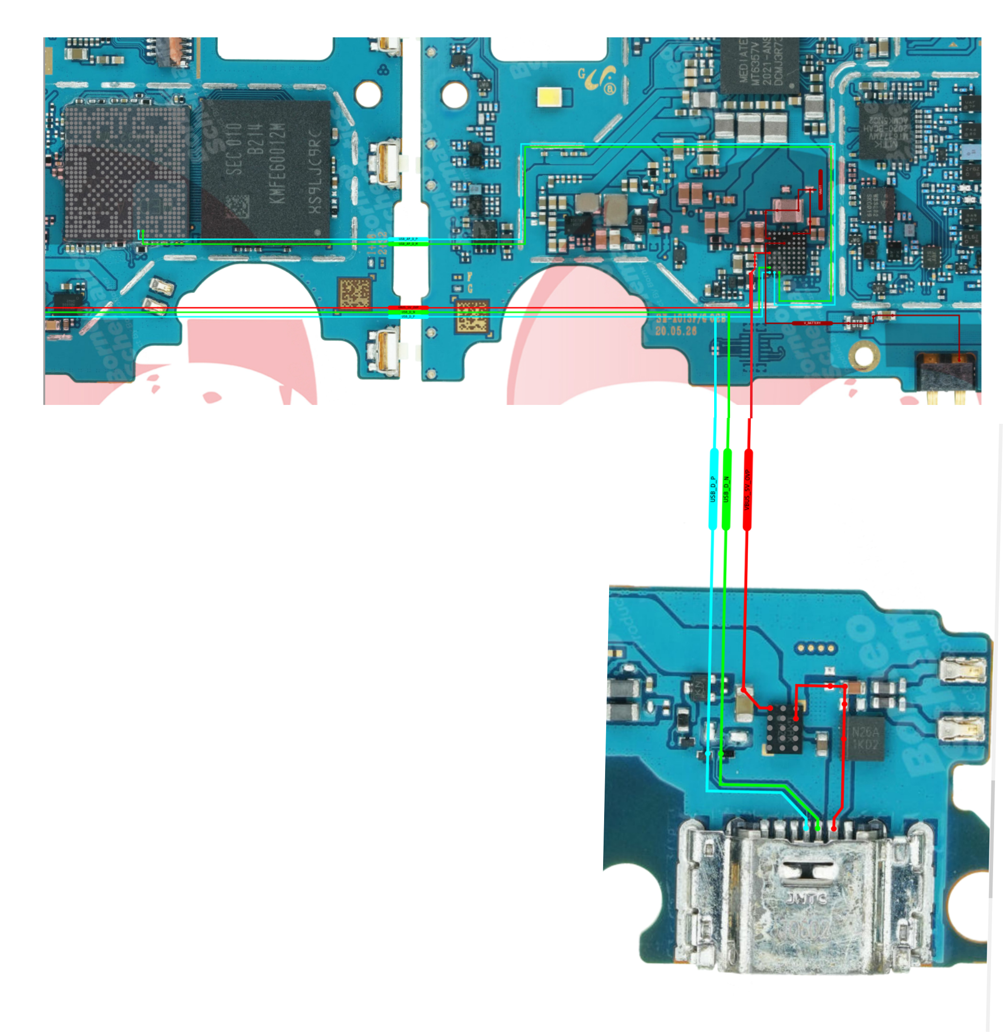 Samsung A13 A013 Sơ Đồ Sửa Chữa Lỗi Sạc