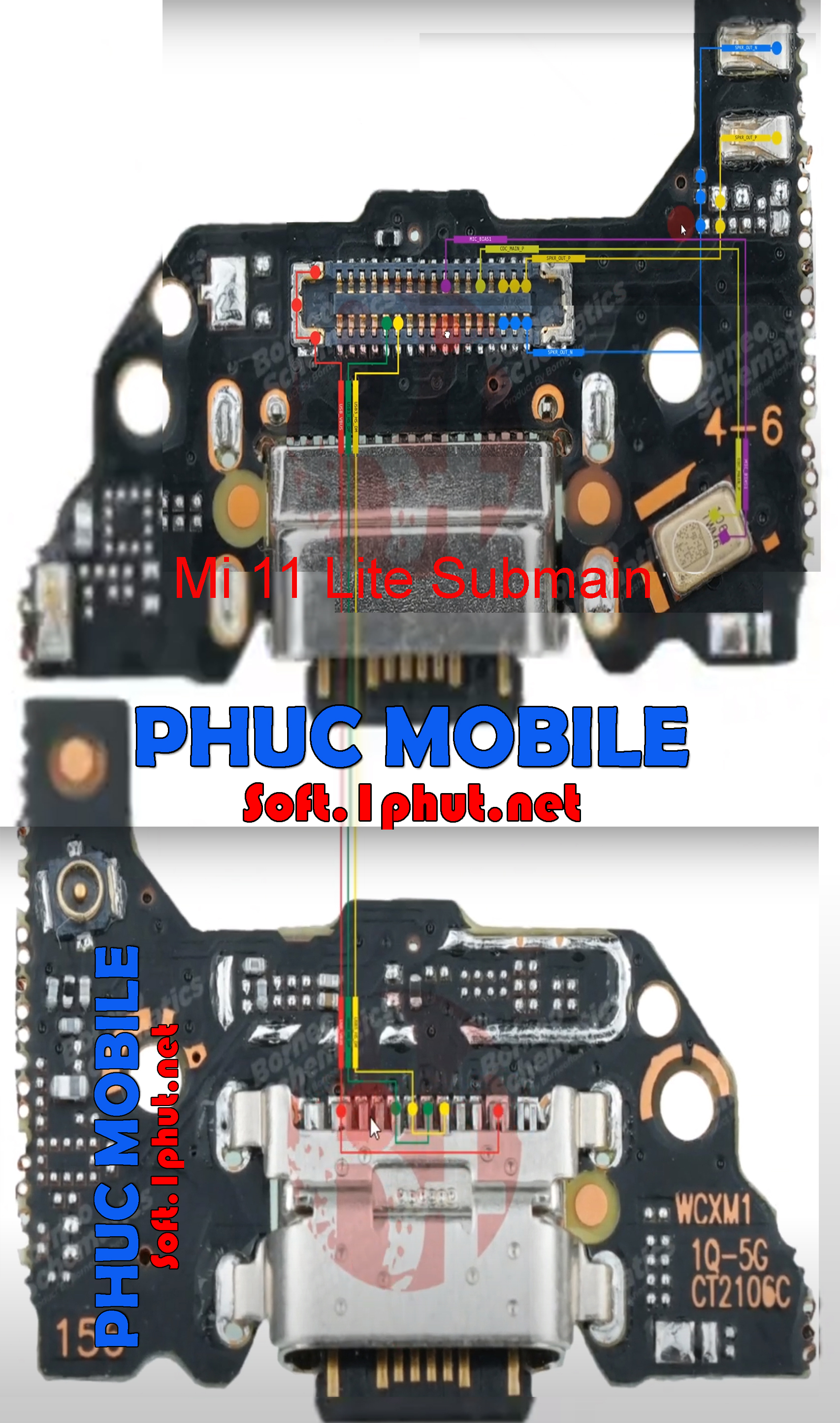 Mi 11 Lite Sơ Đồ Main Dưới, Chân Sạc Dưới, Mic Nói