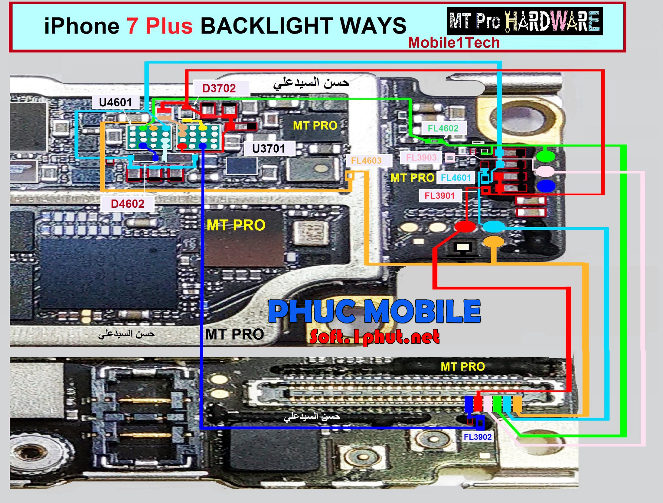 Iphone 7P Lỗi Đèn Màn Hình Tối